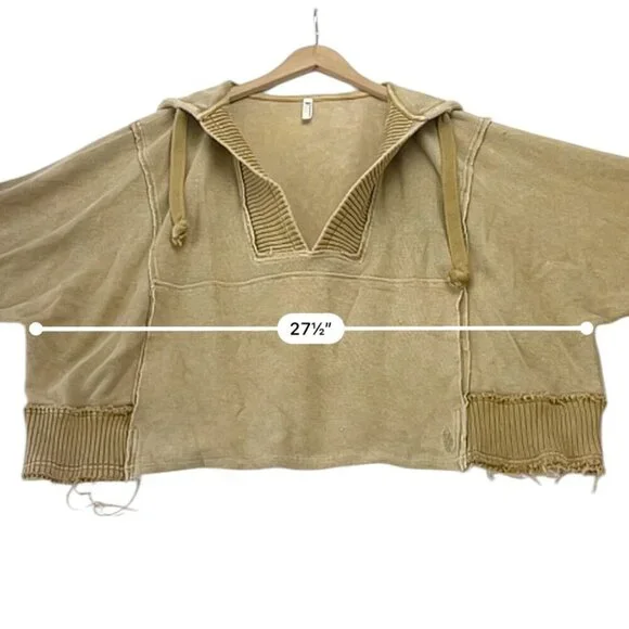 FP movement by Free People Distressed Hoodie Timko Size S - Picture 10 of 12